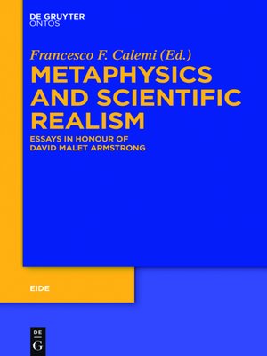 cover image of Metaphysics and Scientific Realism